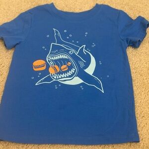 Cat & Jack Blue Shark Burger Graphic Tee